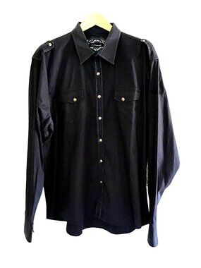 7 DIAMONDS- MENS BLUE BUTTON-DOWN 95% COTTON LONG SLEEVE SHIRT SIZE XXX-LARGE